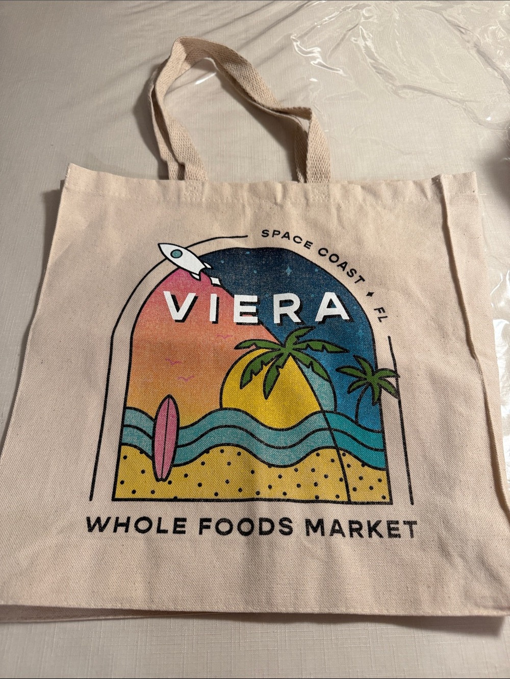 Whole Foods Canvas Tote Bag in Natural